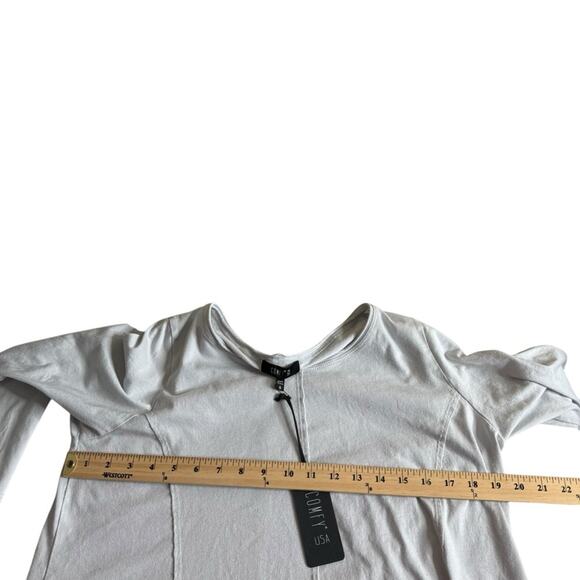 Comfy USA Gray 3/4 Sleeve T-Shirt Women’s Size Small New Minimalist - Picture 6 of 10